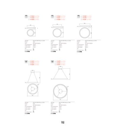Redo 01-2672 - Dimmbare LED-Pendelleuchte ICONIC an Stahlseil LED/50W/230V Ø 58 cm weiß