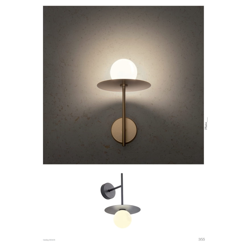 Redo 01-2726 - Wandleuchte PLATO 1xG9/10W/230V schwarz