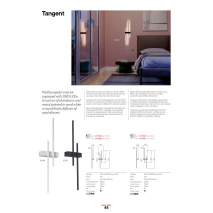 Redo 01-2746 - LED-Wandleuchte TANGENT LED/13W/230V CRI 90 weiß