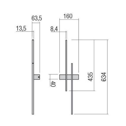 Redo 01-2746 - LED-Wandleuchte TANGENT LED/13W/230V CRI 90 weiß