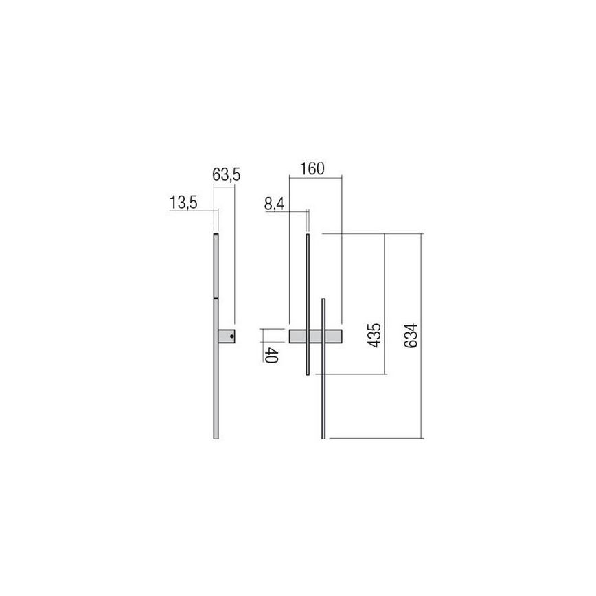 Redo 01-2746 - LED-Wandleuchte TANGENT LED/13W/230V CRI 90 weiß