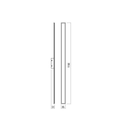 Redo 01-2770 - LED-Wandleuchte WAPI LED/30W/230V 119 cm weiß