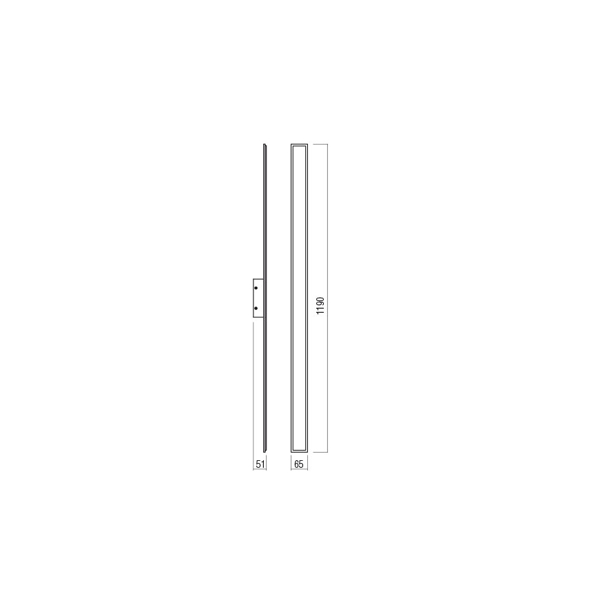 Redo 01-2770 - LED-Wandleuchte WAPI LED/30W/230V 119 cm weiß