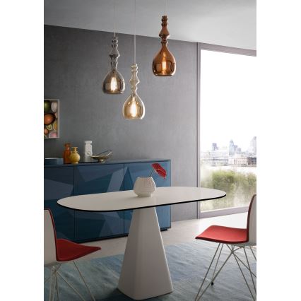 Redo 01-2939 - Pendelleuchte am Kabel AMBIX 1xE27/42W/230V Ø 18 cm braun