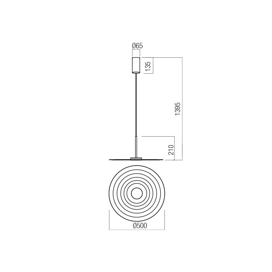 Redo 01-3046 - LED-Pendelleuchte an Drahtseil LAKE LED/13W/230V CRI 90 Ø 50 cm grün