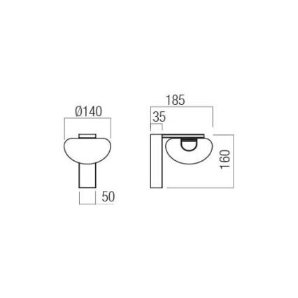 Redo 01-3241 - LED Wandleuchte SINCLAIR LED/6,5W/230V CRI 93 IP21 gold