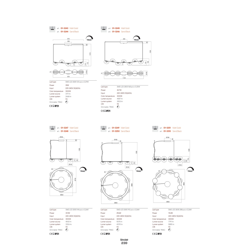 Redo 01-3242 - LED Wandleuchte SINCLAIR LED/6,5W/230V CRI 93 IP21 schwarz