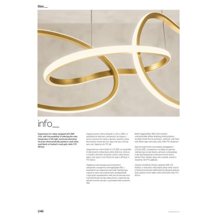 Redo 01-3390 - LED-dimmbare Pendelleuchte an Seil BIAS LED/90W/230V 3000/4500/6500K CRI 90 schwarz