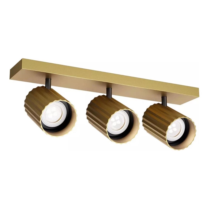 Redo 01-3405 - Deckenspot DELPHI 3xGU10/7W/230V goldfarben