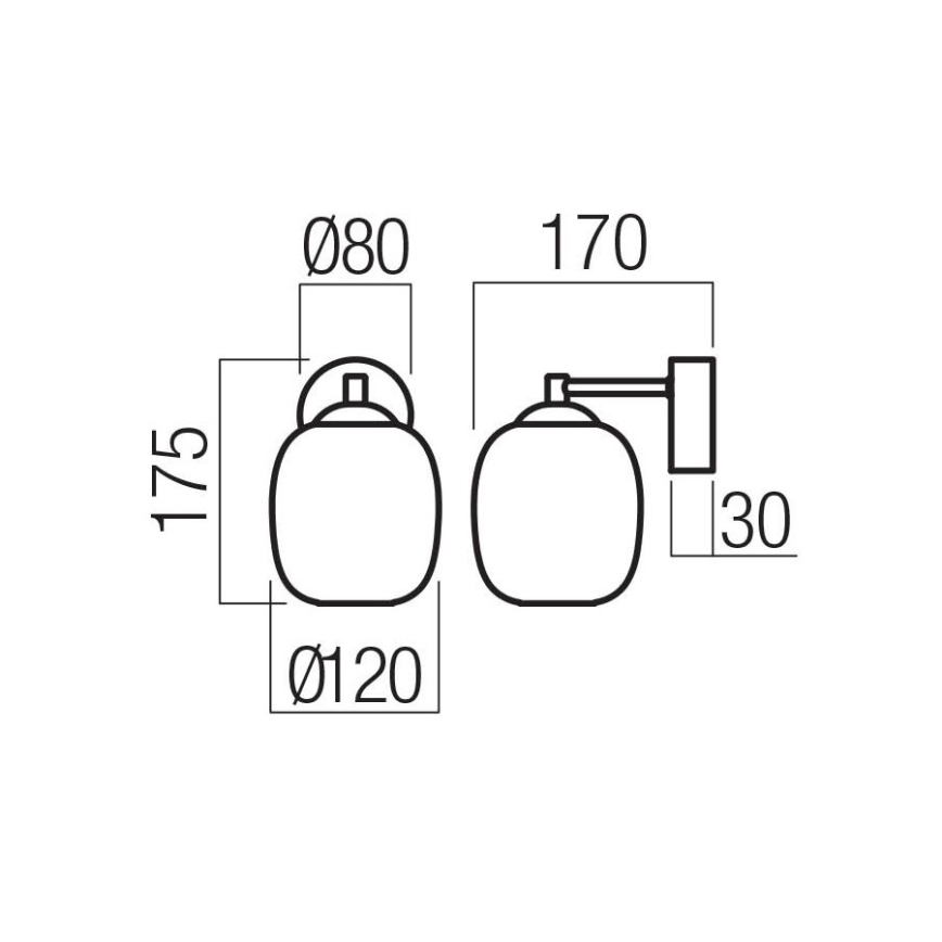 Redo 01-3483 - LED-Wandleuchte KHADI LED/6W/230V CRI 90 schwarz/rauchfarben