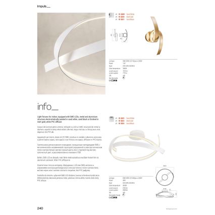 Redo 01-3614 - Dimmbare LED-Deckenleuchte IMPULS LED/34W/230V Ø 60 cm schwarz