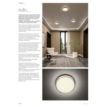 Redo 01-3725 - LED Badezimmer-Deckenleuchte FRISBI LED/8W/230V Ø 15 cm CRI 90 IP44 glänzender Chrom