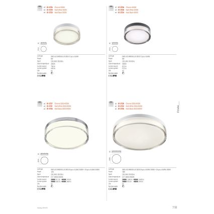 Redo 01-3725 - LED Badezimmer-Deckenleuchte FRISBI LED/8W/230V Ø 15 cm CRI 90 IP44 glänzender Chrom