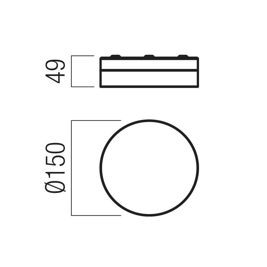 Redo 01-3725 - LED Badezimmer-Deckenleuchte FRISBI LED/8W/230V Ø 15 cm CRI 90 IP44 glänzender Chrom