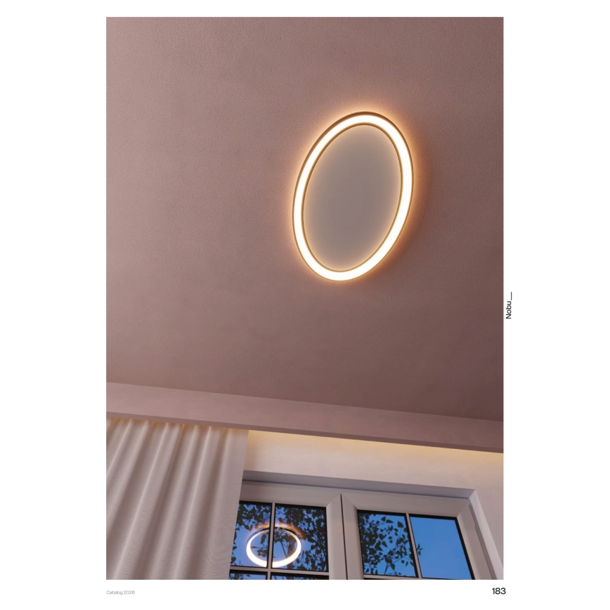 Redo 01-3810 - Dimmbare LED-Deckenleuchte NOBU LED/80W/230V 3000/4000K CRI 90 goldfarben