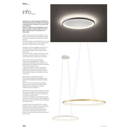 Redo 01-3811 - dimmbare LED-Deckenleuchte NOBU LED/80W/230V 3000/4000K CRI 90 schwarz