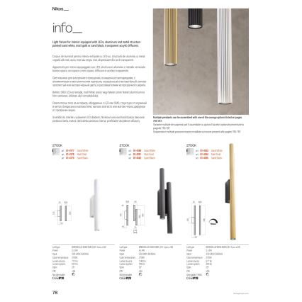 Redo 01-3861 - LED-Pendelleuchte an Kabel NIKOS LED/8W/230V CRI 90 Ø 6 cm schwarz