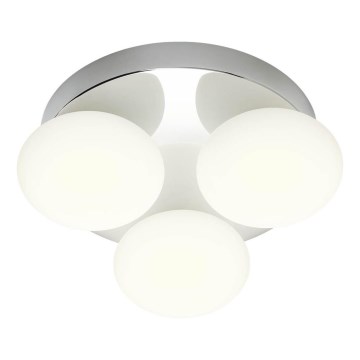 Redo 01-4306 - LED Badezimmer-Deckenleuchte OVUM 3xLED/5W/230V 3000/4000K CRI 90 Ø 24 cm IP44 weiß/glänzender Chrom