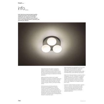 Redo 01-4311 - LED-Deckenleuchte für Badezimmer OVUM 4xLED/5W/230V 3000/4000K CRI 90 IP44 weiß/schwarz