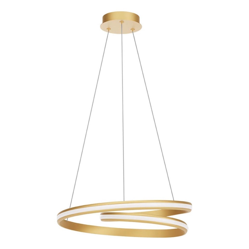 Redo 01-4361 - TORSION LED, dimmbare Pendelleuchte an Stahlseil, LED/40W/230V, 2700/3000/4000K, CRI 90, Ø 56 cm, goldfarben