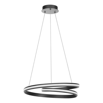 Redo 01-4362 - Dimmbare LED-Hängeleuchte an Stahlseil TORSION LED/40W/230V 2700/3000/4000K CRI 90 Ø 56 cm schwarz