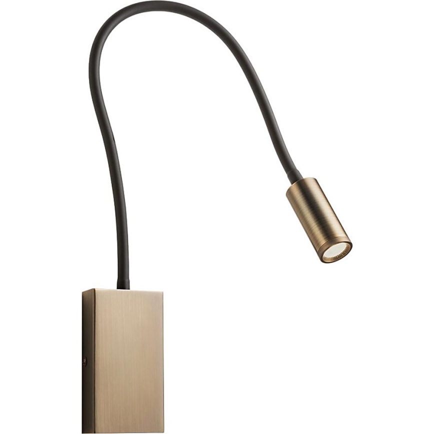 Redo 01-4475 - Flexible LED-Wandleuchte WALLIE LED/3W/230V CRI 90 USB Bronze