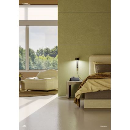 Redo 01-4643 - LED-Wandleuchte SADES LED/6W/230V CRI 90 USB schwarz