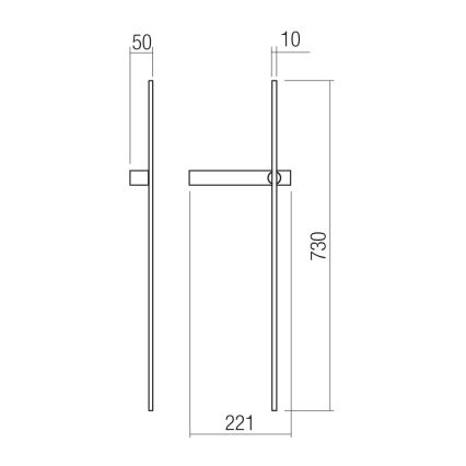 Redo 01-4673 - LED-Wandleuchte TANGENT LED/6W/230V 2700/2850/3000K CRI 90 schwarz