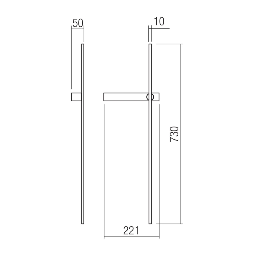 Redo 01-4673 - LED-Wandleuchte TANGENT LED/6W/230V 2700/2850/3000K CRI 90 schwarz