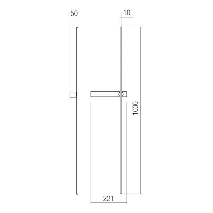 Redo 01-4675 - LED-Wandleuchte TANGENT LED/9W/230V 2700/2850/3000K CRI 90 schwarz