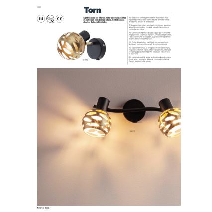 Redo 04-516 - Wandleuchte TORN 1xE14/28W/230V