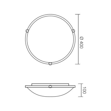 Redo 05-393 - Deckenleuchte VIRGINIA 2x E27 / 42 W / 230 V Ø 40 cm grau