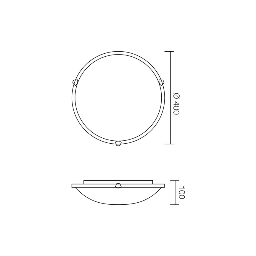 Redo 05-393 - Deckenleuchte VIRGINIA 2x E27 / 42 W / 230 V Ø 40 cm grau