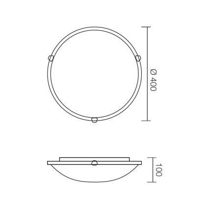 Redo 05-395 - Deckenleuchte VIRGINIA 2xE27/42W/230V d 40 cm