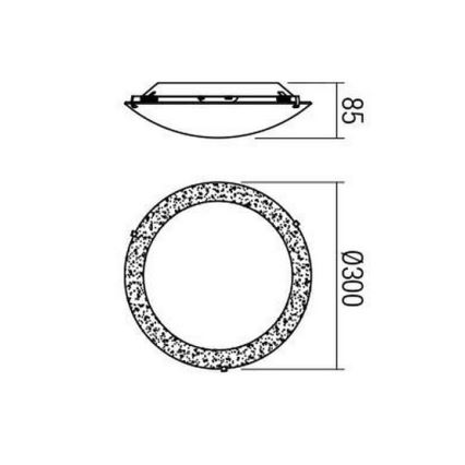 Redo 05-865 - LED Deckenleuchte ARTEMIS LED/12W/230V Ø 30 cm silber