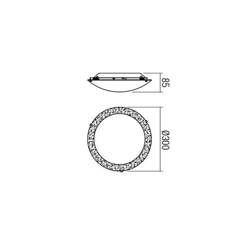 Redo 05-865 - LED Deckenleuchte ARTEMIS LED/12W/230V Ø 30 cm silber