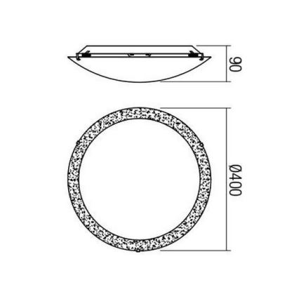 Redo 05-867 - LED Deckenleuchte ARTEMIS LED/18W/230V Ø 40 cm silber