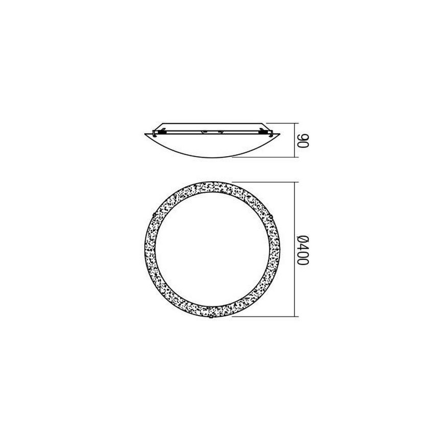 Redo 05-867 - LED Deckenleuchte ARTEMIS LED/18W/230V Ø 40 cm silber
