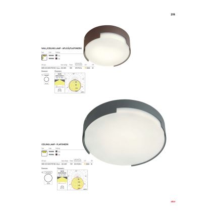 Redo 90005 - LED-Deckenleuchte für den Außenbereich SKOR LED/16W/230V IP54
