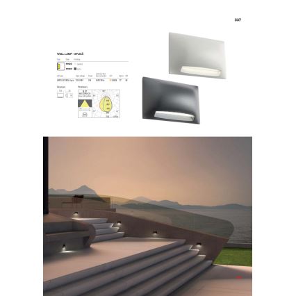 Redo 90009 - LED Außen-Orientierungsleuchte TAMPA LED/11W/230V IP54 weiß