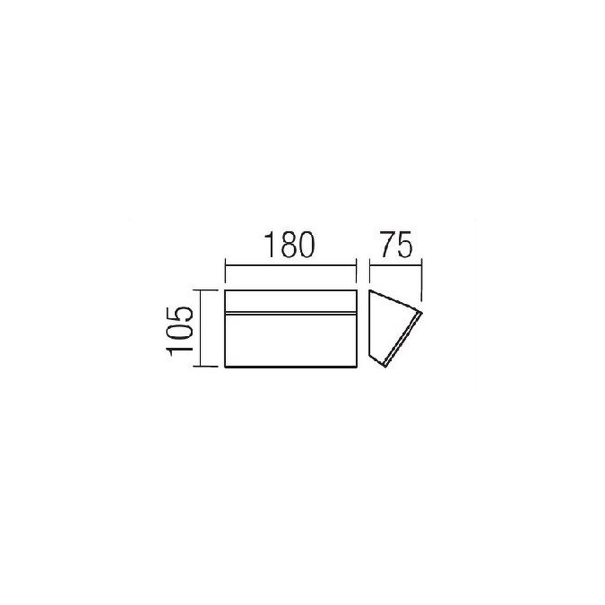 Redo 90015 - LED Außenwandleuchte TOKYO LED/12W/230V IP54