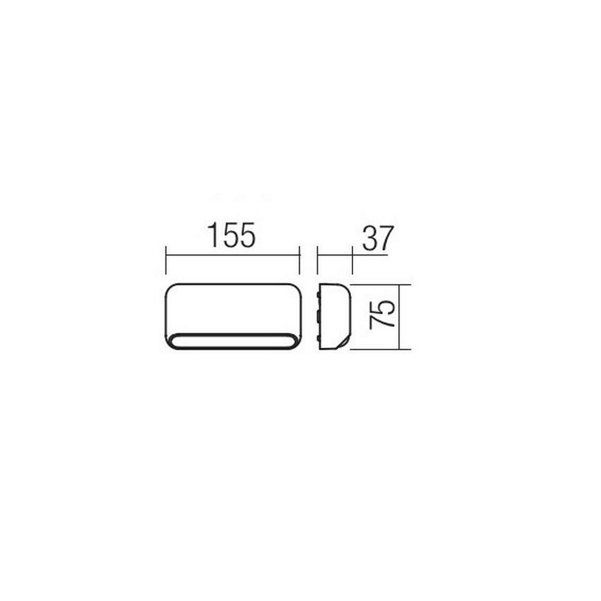 Redo 90070 - LED Außenwandleuchte SAPO 1xLED/3W/230V IP65