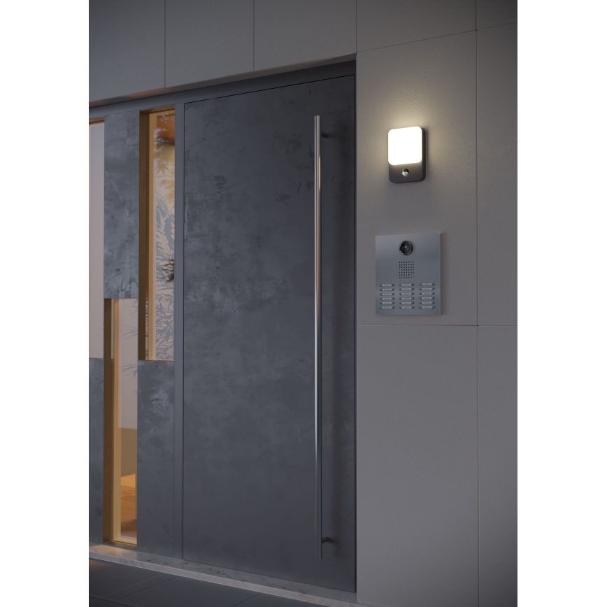 Redo 90134 - LED-Außenwandleuchte mit Bewegungs- und Dämmerungssensor COLIN LED/9W/230V 4000K IP54 anthrazit