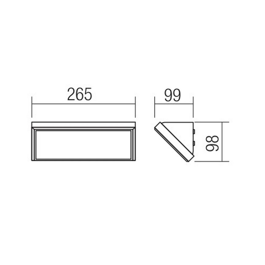 Redo 90159 - LED Außenwandleuchte MAKO 1xLED/12W/230V IP65