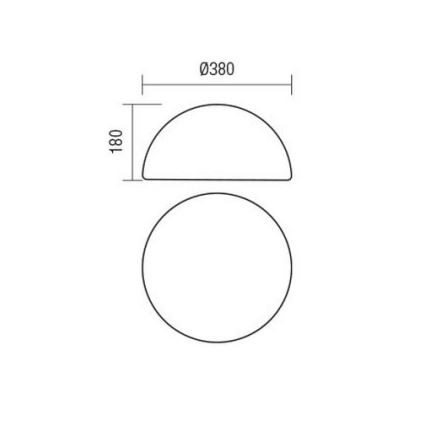 Redo 90167 - Außenleuchte BLOB 1xE27/23W/230V Ø 38 cm IP65 weiß