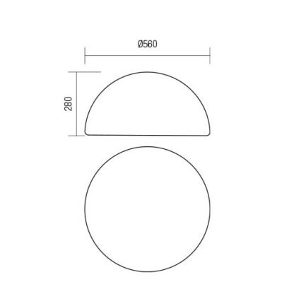 Redo 90169 - Außenleuchte BLOB 1xE27/23W/230V Ø 56 cm IP65 weiß