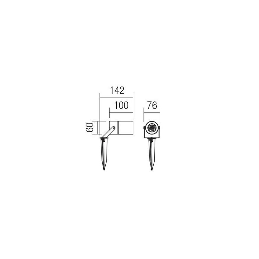Redo 90183 - Außenleuchte PIT 1xGU10/35W/230V IP65