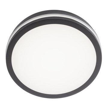 Redo 90290 - LED Außen-Deckenleuchte mit Sensor ISOLA LED/24W/230V Ø 26 cm 3000/4000/6500K IP54 Anthrazit