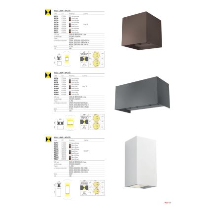 Redo 90304 - LED-Außenwandleuchte VARY 4xLED/5W/230V 3000K IP54 braun