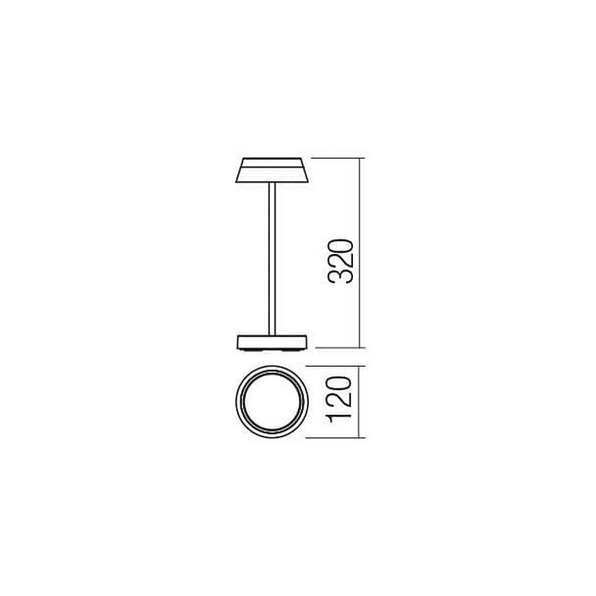 Redo 90311 - LED dimmbare Touch-Tischlampe ILUNA LED/2,5W/5V 2700-3000K 3000 mAh IP65 rot